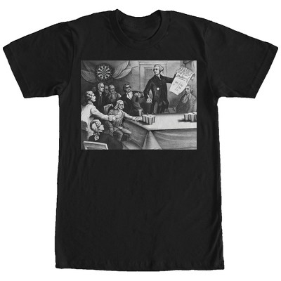 Men's Lost Gods Founding Fathers Pong T-shirt - Black - 2x Large : Target