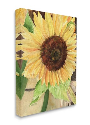 Stupell Industries Summer Sunflower with Yellow Honey Bee Detail