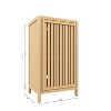 VYNXARIA Bathroom Bamboo Storage Cabinet, Freestanding Floor Cabinet with Door and Shelf for Bathroom, Living Room, Bedroom, Hallway, Kitchen - 4 of 4