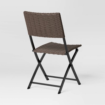 Wicker Outdoor Portable Folding Chair Light Brown - Room Essentials&#8482;_0