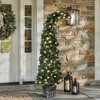 LuxenHome 5Ft Pre-Lit Leaning Top Green Artificial Potted Christmas Tree - 4 of 4
