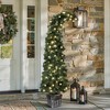 LuxenHome 5Ft Pre-Lit Leaning Top Green Artificial Potted Christmas Tree - image 4 of 4