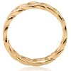 Pompeii3 Mens 14k Yellow Gold Hand Braided Curb Linked Wedding Band - 2 of 3