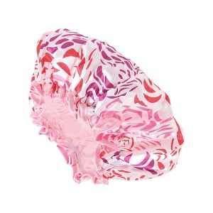 Unique Bargains Women Waterproof Stripe Shower Cap 1 Pc - 1 of 3