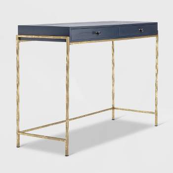 Jolie Modern Living Room Console Table Navy Blue/Gold - Adore Decor
