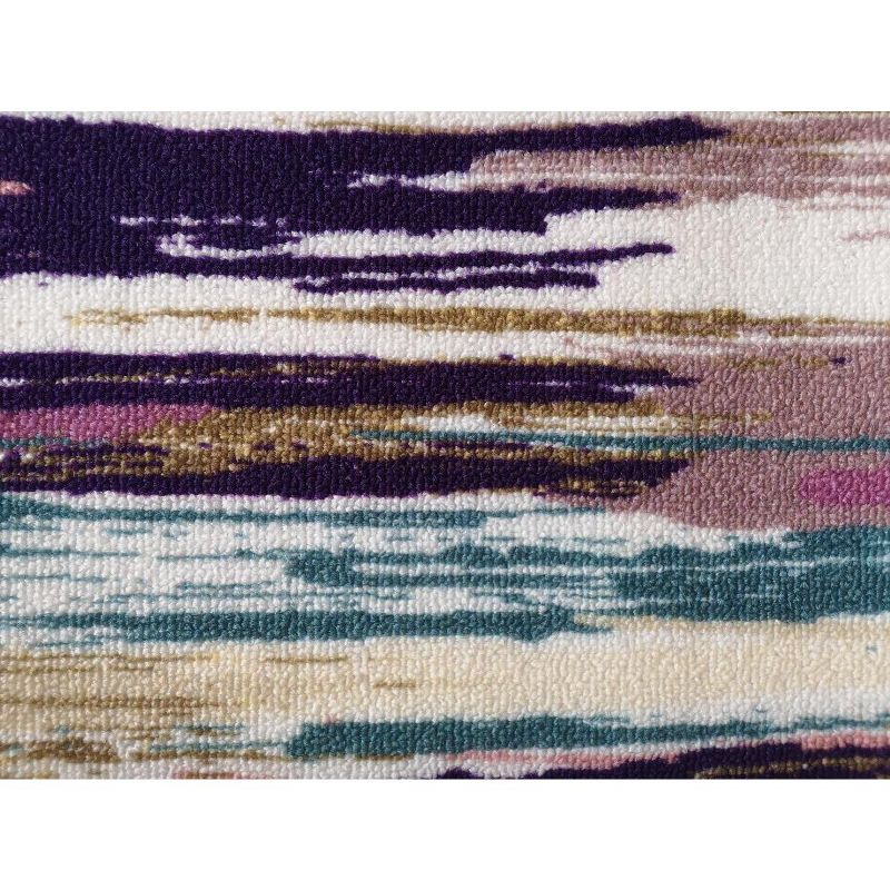 Deerlux Modern Living Room Area Rug with Nonslip Backing, Abstract Brushstrokes and Glitter Pattern, 3 of 6