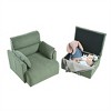 CLIHOME Oversized Chair With Storage Ottoman, Wide Accent Armchair Chair, Upholstered Mid-Century Reading Chair, Deep Seat Sofa Couch - 4 of 4