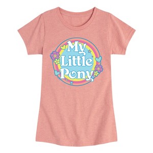 Girls' - My Little Pony - Retro Rainbow Badge Logo Fitted Short Sleeve Graphic T-Shirt - 1 of 3
