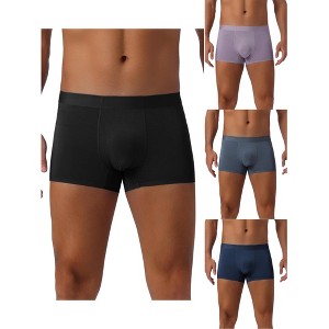 INSPIRE CHIC Men's 4 Pack Underwear Soft Solid Color Basic Boxer Briefs - 1 of 4