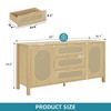 3 Drawers Chest of Drawer Dresser 63inch Cabinet 4 Shelves Storage Enclosure Door - 3 of 4