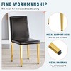 NicBex Modern Set of 4 Dining Chairs with Silver/Gold Mirrored Metal Legs,Thick Upholstered Kitchen Chairs,Living Room Chairs - 4 of 4