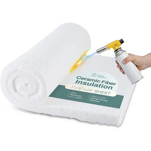 HOME INTUITION - 12" x 24" Ceramic Fiber Insulation Blanket Sheet 1" Thick, Fire Rated - 1 of 4