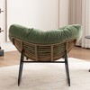 Kumasinova Ultra Plush Chenille Upholstered Rocking Chair,Versatile Accent Glider&Patio Egg Chair for Living Room,Porch,350lbs Max - 4 of 4