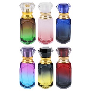 Unique Bargains Elegant Perfume Bottles for Bathroom 1.01oz Multiple Colors Gradient 6 Pcs - 1 of 4