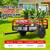 15 Cubic Feet Heavy Duty Steel Dump Cart Garden Utility Trailer with Removable Sides Hand Pull and Foot Pedal Dump Cart for ATV UTV - 3 of 4