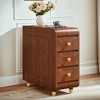 Resenkos 3-Drawer End Table, Stylish Sofa Side Table for Living Room, Bedside, Space-Saving Design, Modern Home Decor, Brown - 3 of 4