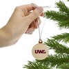 University of Wisconsin - La Crosse University Secondary Logo Mini Small Tiny Wood Christmas Tree Holiday Ornament - 2 of 4