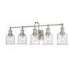 Bryant 5-Light Matte Black Steel Vanity Light - Dimmable with Opal Glass Shades - 2 of 4