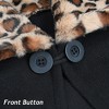 Catalonia Women's Cape with Cheetah Faux Fur Collar, Fleece Cloak Coat, Snuggly Hooded Wearable Blanket, Gift Idea for Mom and Teen Girls - 4 of 4