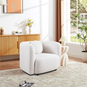 CAVINAS Modern Accent Chair with Backrest Upholstered Sofa Chair Comfy Chair Lounge Chair for Living Room - 1 of 4