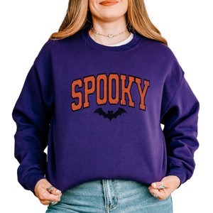 Varsity Spooky Bat Distressed - Sweatshirt - 1 of 4