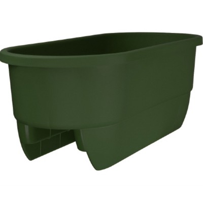 Apollo Exports Rectangular Plastic Dual Deck On-Rail Planter, 24in