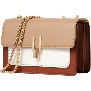 Color-Block Crossbody Bags for Women Leather Cross Body Purses Cute Handbags Shoulder Bag - 1 of 4