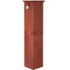 Sapphtopaz Modern Corner Bathroom 4-Tier Cabinet with 8 Doors Farmhouse Pantry Cabinet Bookshelf Cabinet with Shelves Storage for Living Room - 2 of 4