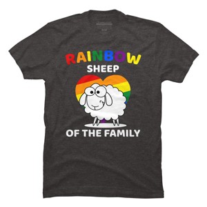 Adult Design By Humans Rainbow Sheep of The Family Pride By T-Shirt - 1 of 2