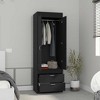 Chery Life Armoire 70H", Double Door Cabinet, Two Drawers, Metal Handles, Rod - 4 of 4