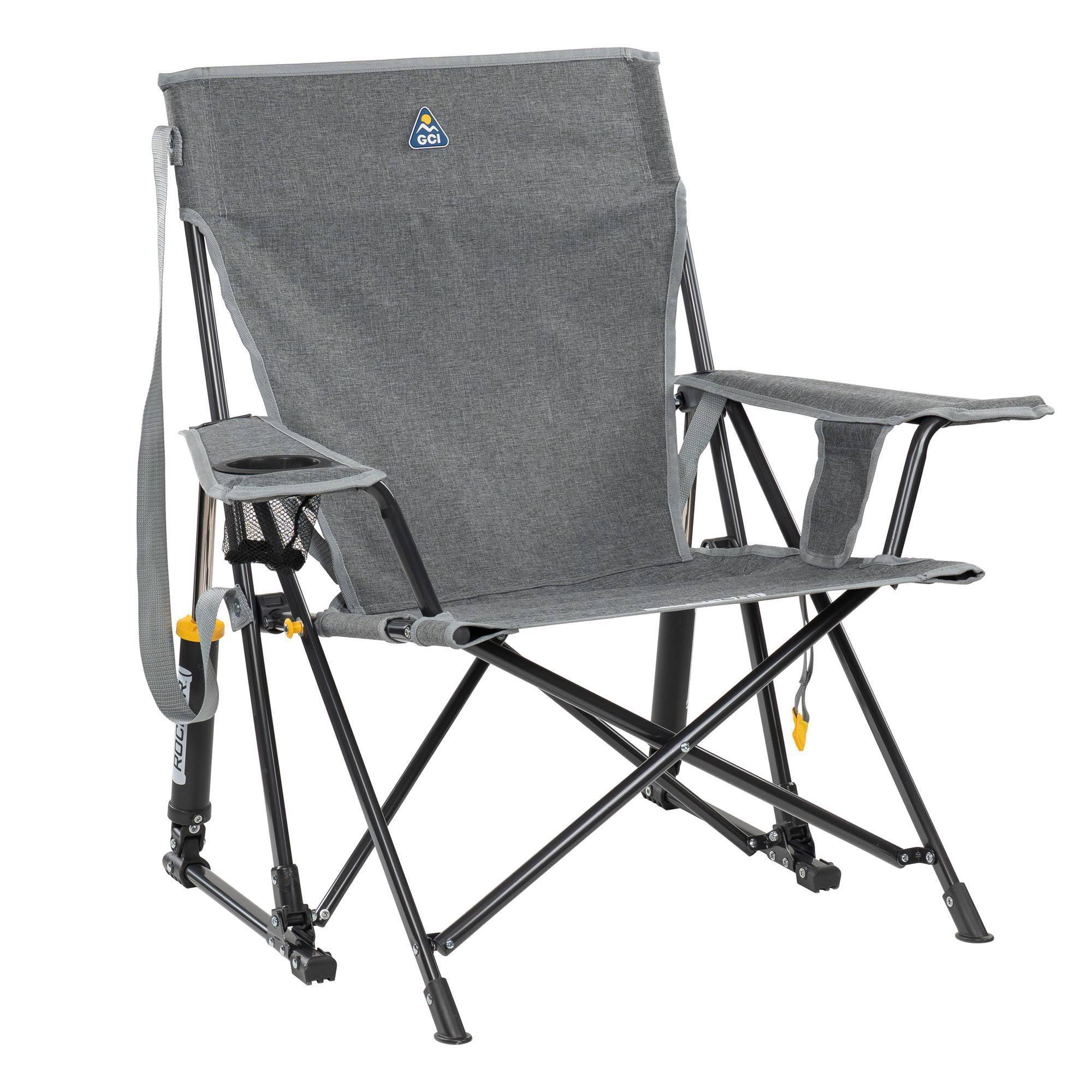 GCI Outdoor Kickback Rocker Portable Rocking Camping Chair - Heathered Pewter