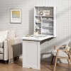 Sandinrayli Wall Mounted Space Saving Fold Out Convertible Desk, White - 3 of 4