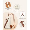 Backpack Purse for Women, PU Leather Anti-theft Backpack, Ladies Convertible Satchel Bags, Shoulder Bag for Travel, Work, Trip, Brown+Beige - 2 of 4