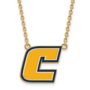 Black Bow Jewelry 14k Yellow Gold Plated Sterling Silver Tennessee at Chattanooga Mocs NCAA Necklace 18 Inch - 1 of 4