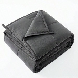 5 Lbs Grey Weighted Blanket, 36x48 Inches, Breathable Heavy Blanket - 1 of 3