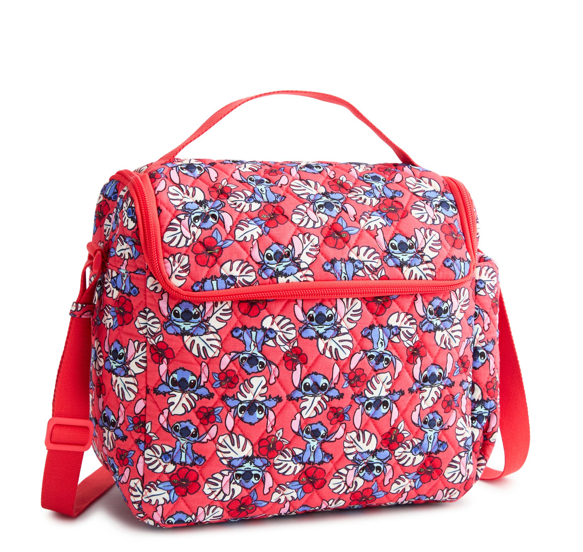 Vera Bradley Women's Disney Lilo and Stitch Cotton Lunch Crossbody Bag Stitch Monstera