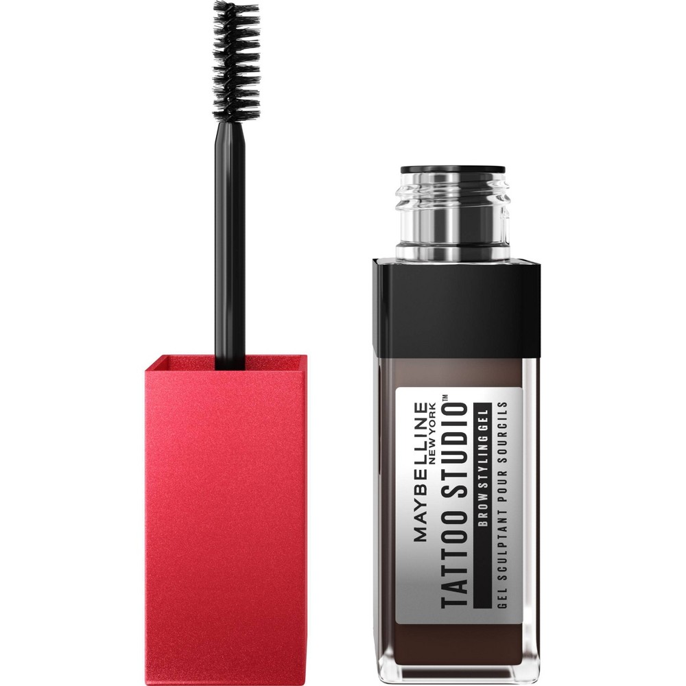 Photos - Eye / Eyebrow Pencil Maybelline Tattoo Studio Styling Waterproof Brow Gel with 36HR Wear - 260 Deep Waterproof Brown - 0.2 fl oz 