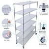 NicBex 82/84"H 6 Tier Wire Shelving Unit,6000LBS Height Adjustable Garage Storage Shelves,Heavy Duty Storage Rack with Wheels & Shelf Linerss - 4 of 4
