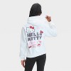 Girls' Hello Kitty Oversized Fleece Hoodie Sweatshirt - White - 3 of 4