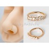 Jewelry Avalanche Unisex 20G 14K Gold Nose Hoop Ring with Moissanites, 6mm Nose Ring - 3 of 4