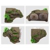Unique Bargains Resin Tortoise Rock Turtle Basking Platform 7.1"x6.6"x2.9" Khaki Green 1 Pc - 3 of 4