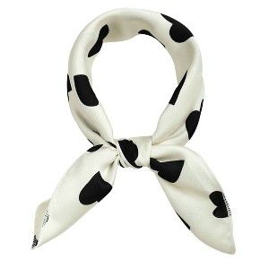Allegra K Women's Love Heart Small Square Head Neck Scarves Neckerchief - 1 of 4