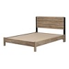South Shore Queen Munich Platform Bed Set Weathered Oak : Laminated MDF Frame, No Box Spring Needed - 2 of 4