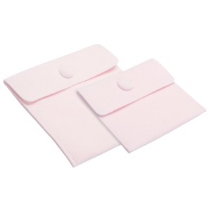 Unique Bargains Women's Soft Velvet Snap Button Portable Storage Jewelry Pouch 2 Pcs - 1 of 4