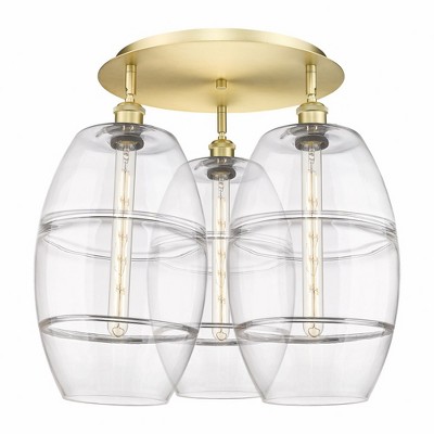 Vaz - 3 Light Flush Mount In Industrial Style-19.5 Inches Tall and 21.75 Inches Wide