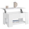 vidaXL Coffee Table High gloss white Engineered wood Medium Convertible - 4 of 4