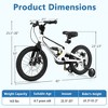 Costway 16 Inch Children Bicycle with Training Wheels & Double Disc Brakes Adjustable Seat Magnesium Alloy Blue/Light Pink/White - 3 of 4