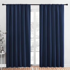 NICETOWN Blackout Curtains Rod Pocket Thermal Insulated Privacy Drapes (2 Panels) - 1 of 4