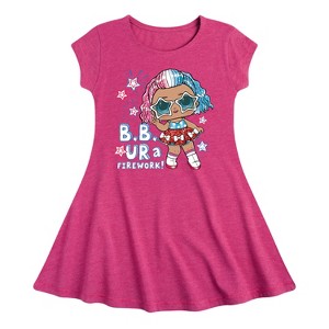 Girls' - LOL Surprise! - 4th of July Fit & Flair Cap Sleeve Dress - 1 of 3