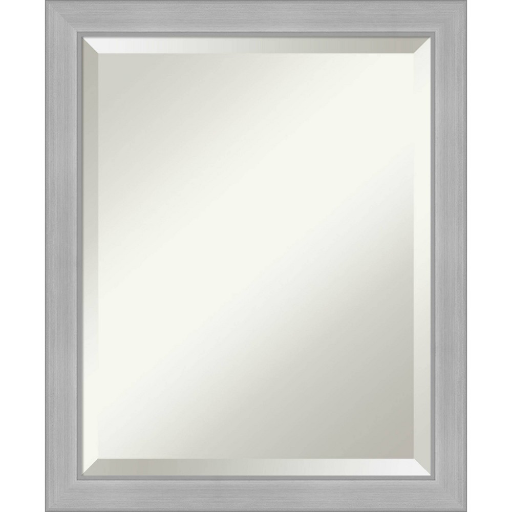 Photos - Wall Mirror 19" x 23" Vista Brushed Framed Bathroom Vanity  Nickel - Amanti
